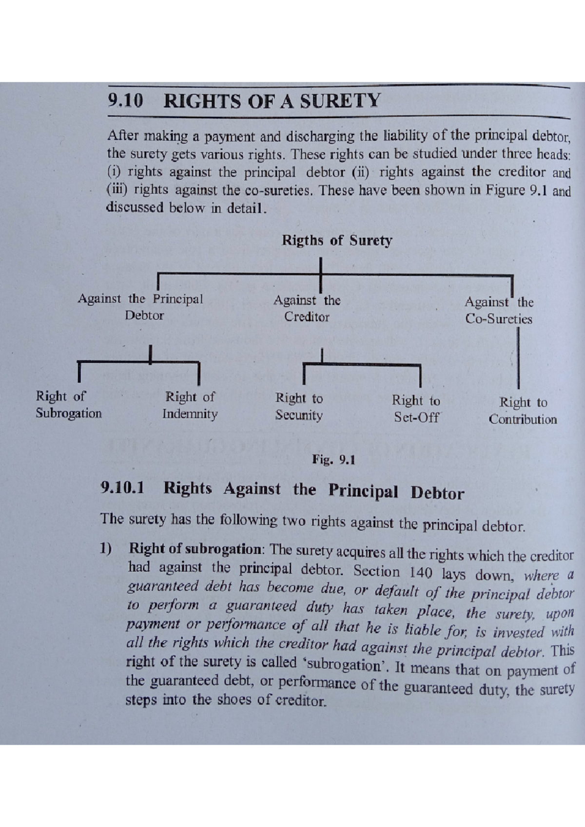 Rights of a Surety: Comprehensive Study Material Guide - Studocu