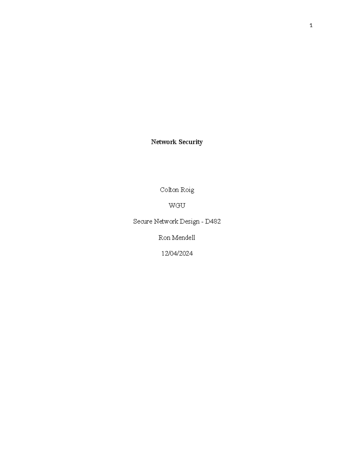 Network security - tHIS IS THE ESSAY THAT I WROTE FOR MY FINAL PAPER ...