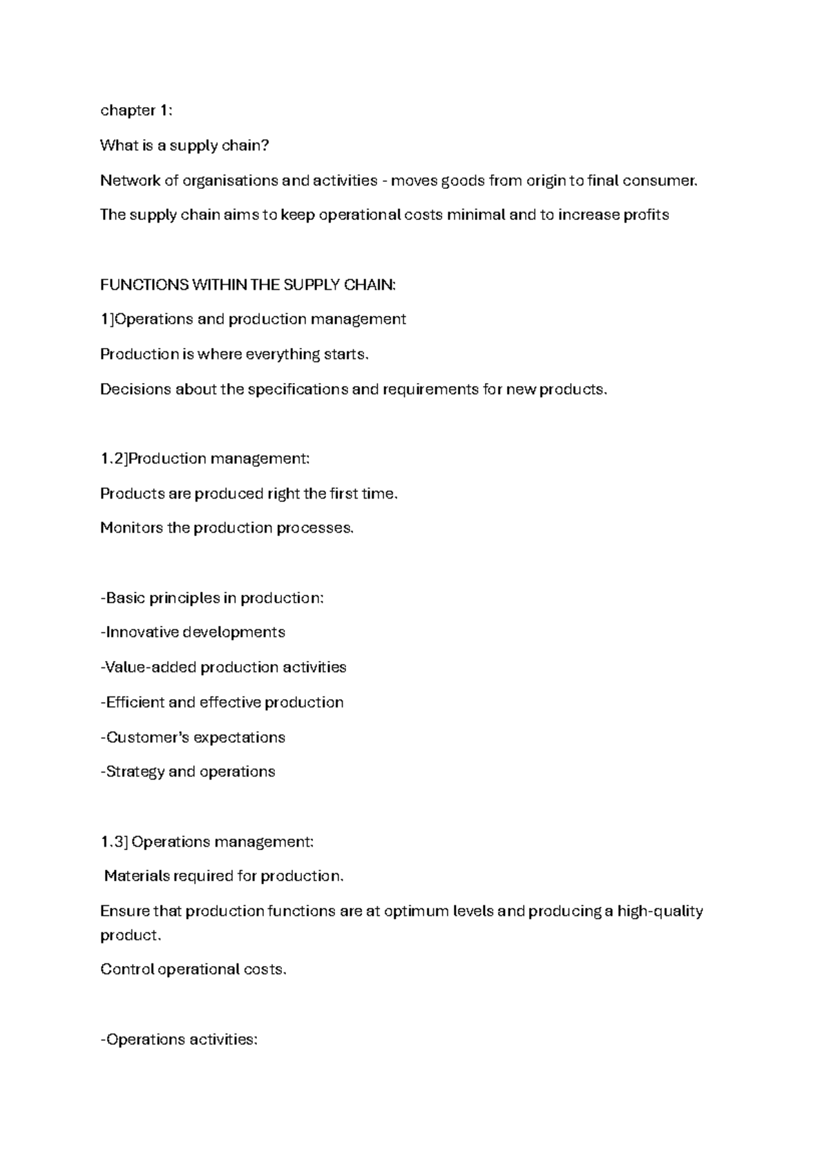 Ekip 101: Chapter 1 - Understanding Supply Chain Functions - Studocu
