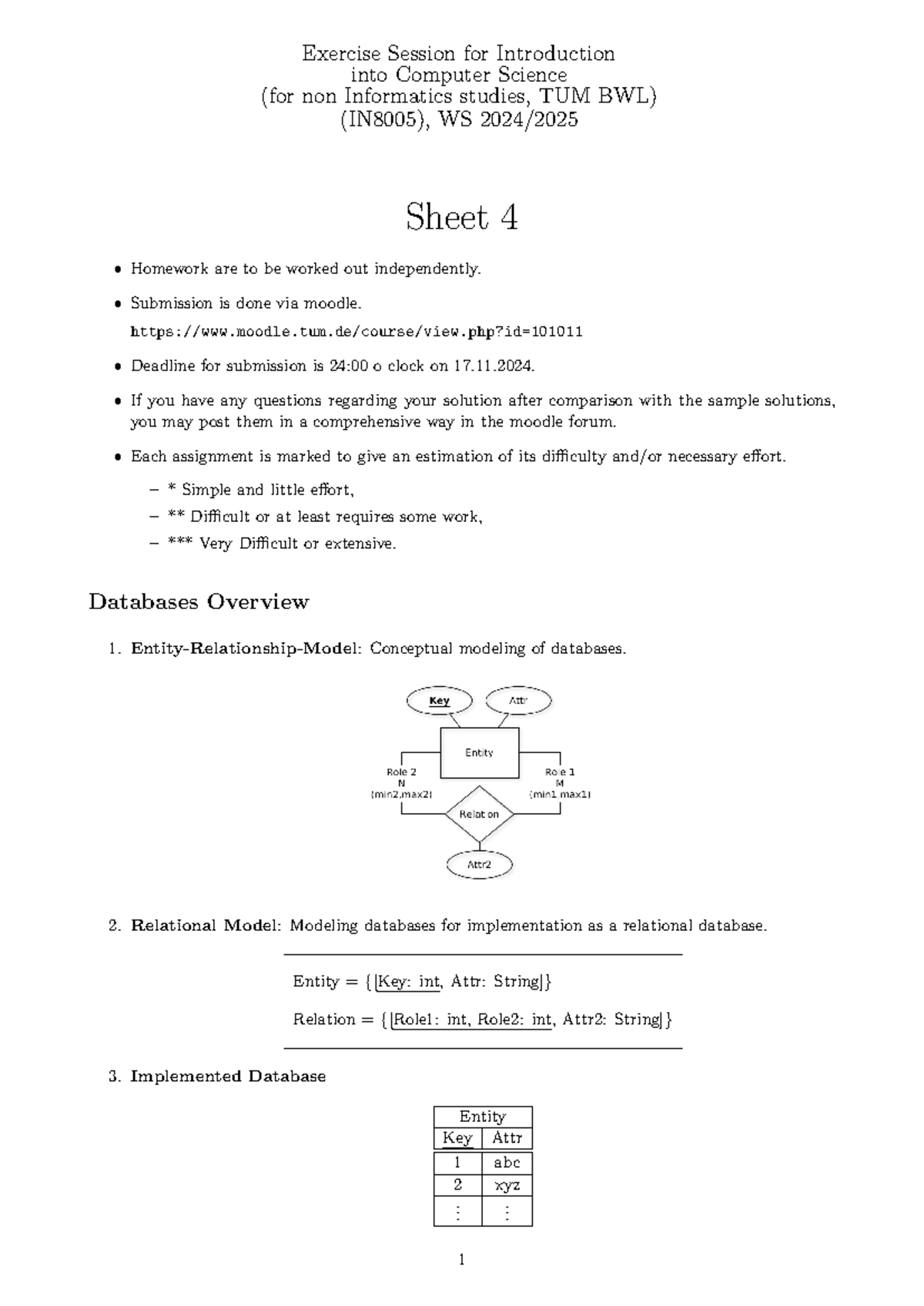 Sheet 04 Solution - Tutorial 4 - Exercise Session for Introduction into ...