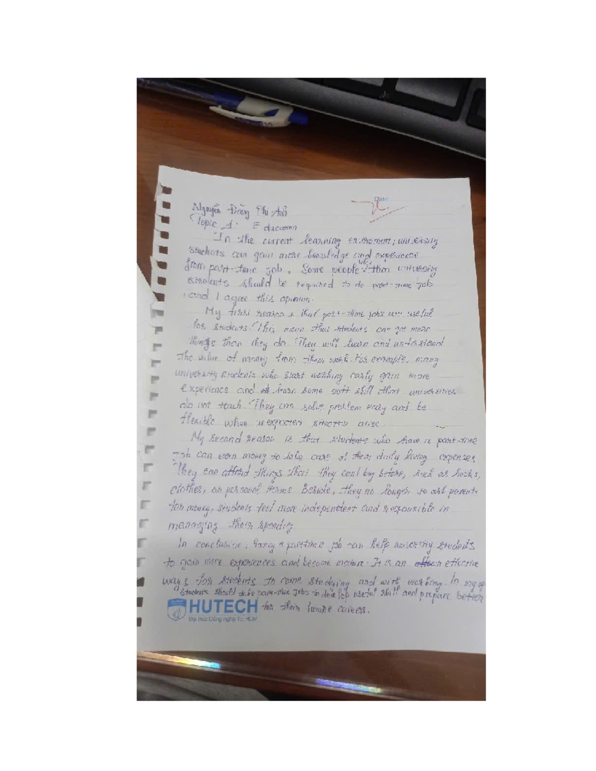 Essay 4 - The Importance of Part-Time Jobs for University Students ...