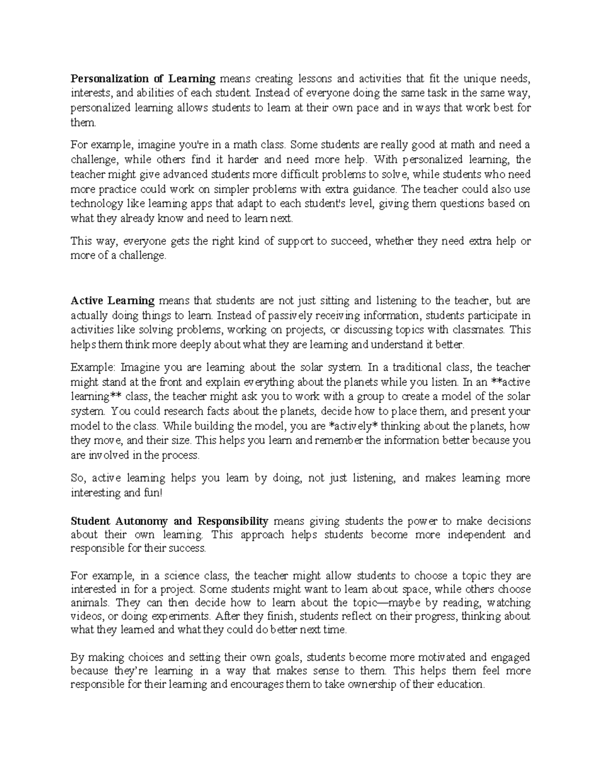 Ed 203 report - lesson plan - Personalization of Learning means ...