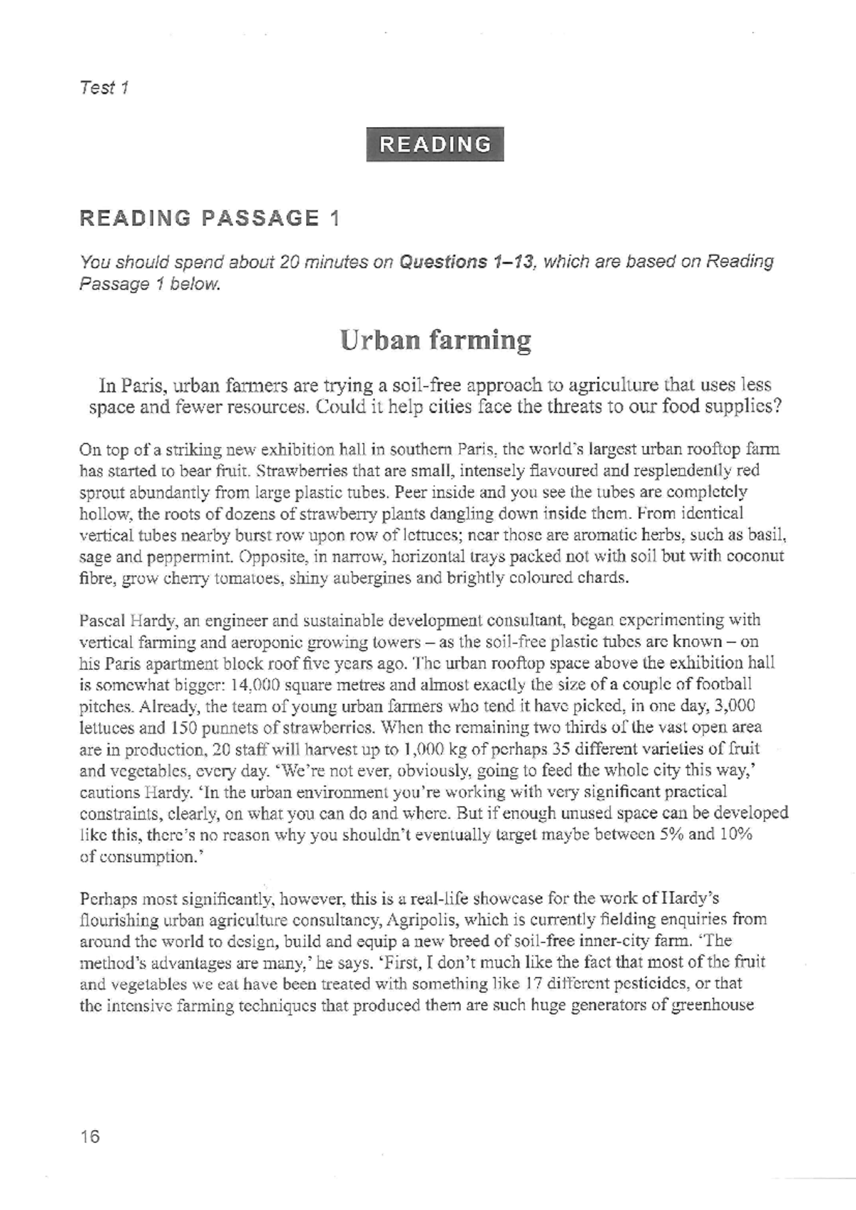 Cam 18 Test 1 Reading Passage Analysis and Questions - Studocu
