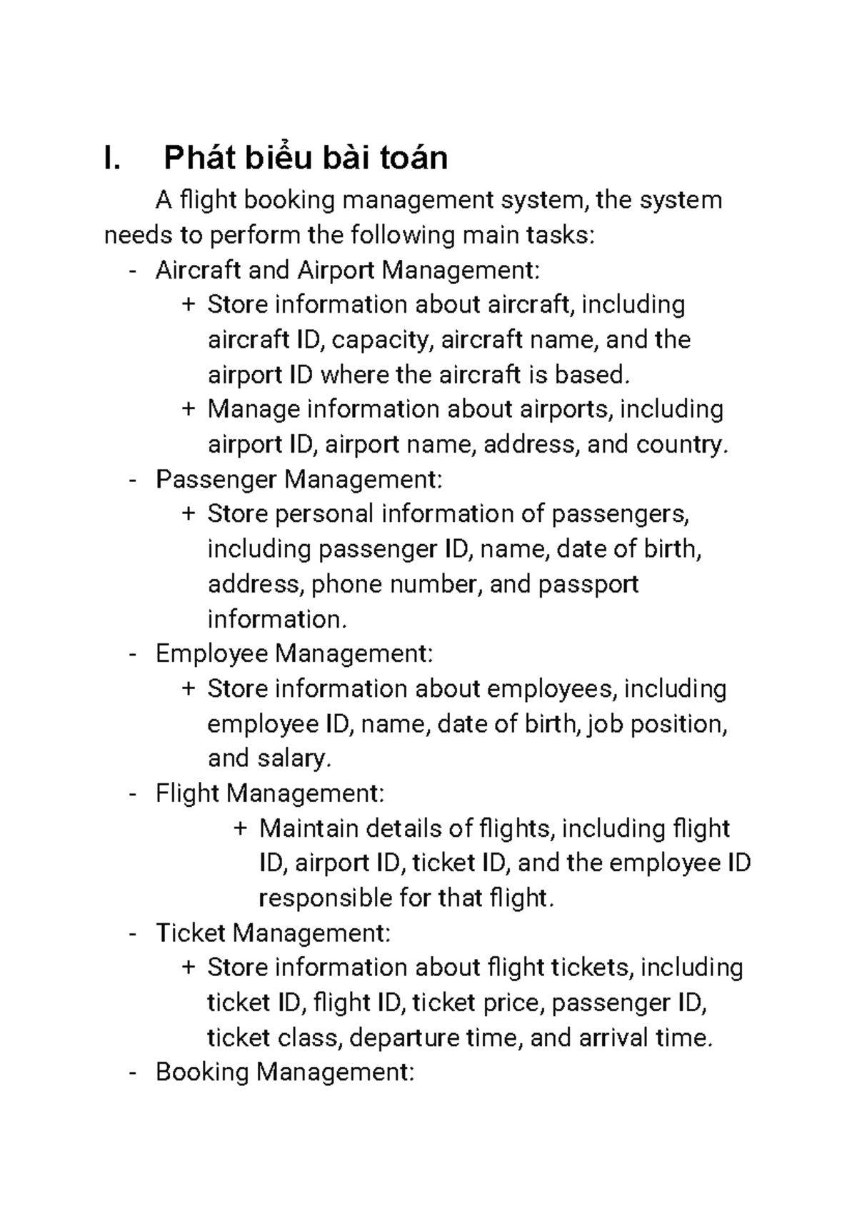 Final DBI Assignment: Flight Booking Management System Overview - Document Preview