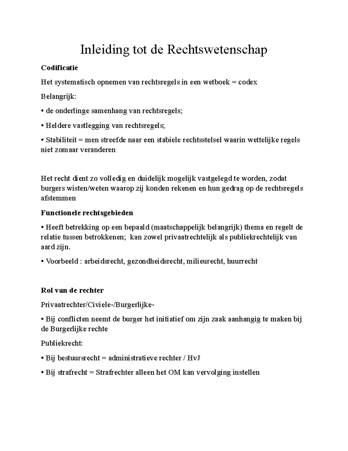 Samenvatting Recht 1-4: Inleiding tot Juridische Concepten en Structuren -  Studocu