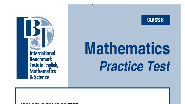 IBT Grade 6 Maths Practice Test: Sample Questions & Answers - Studocu