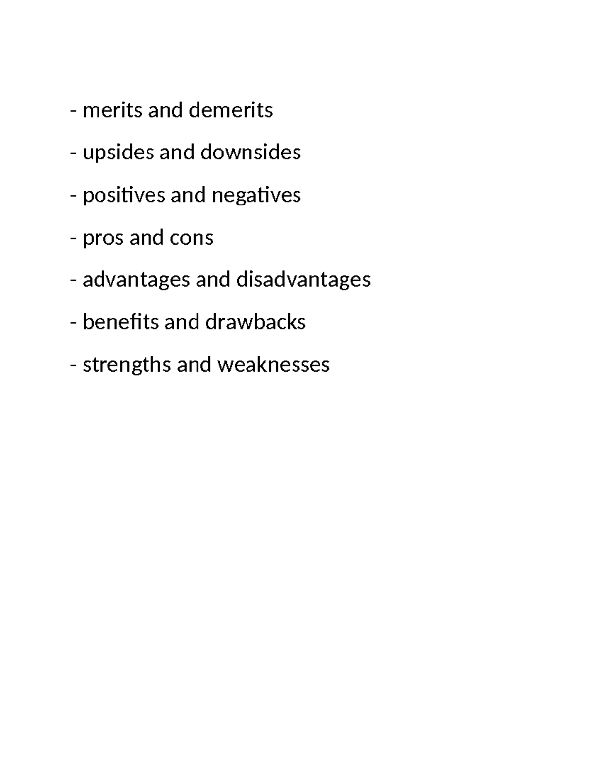 Advantages AND Disadvantages - merits and demerits - upsides and ...