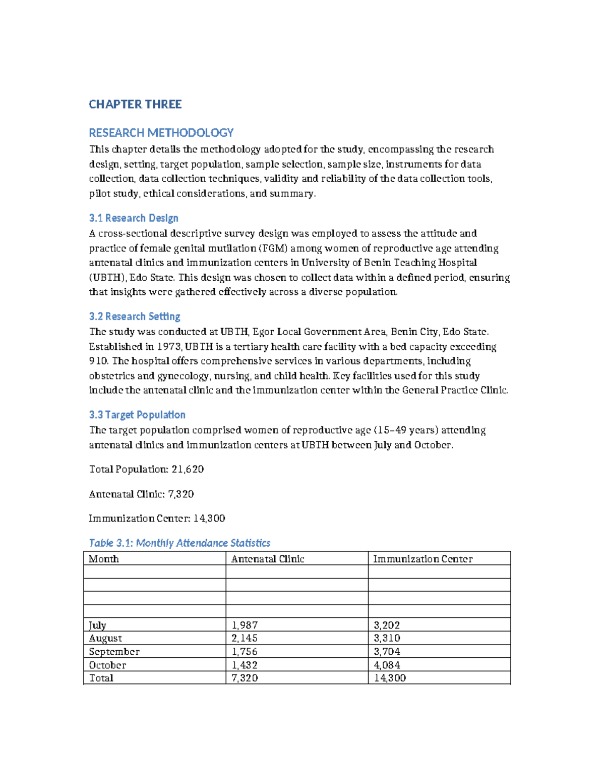 Chapter 3 Research Methodology - CHAPTER THREE RESEARCH METHODOLOGY ...