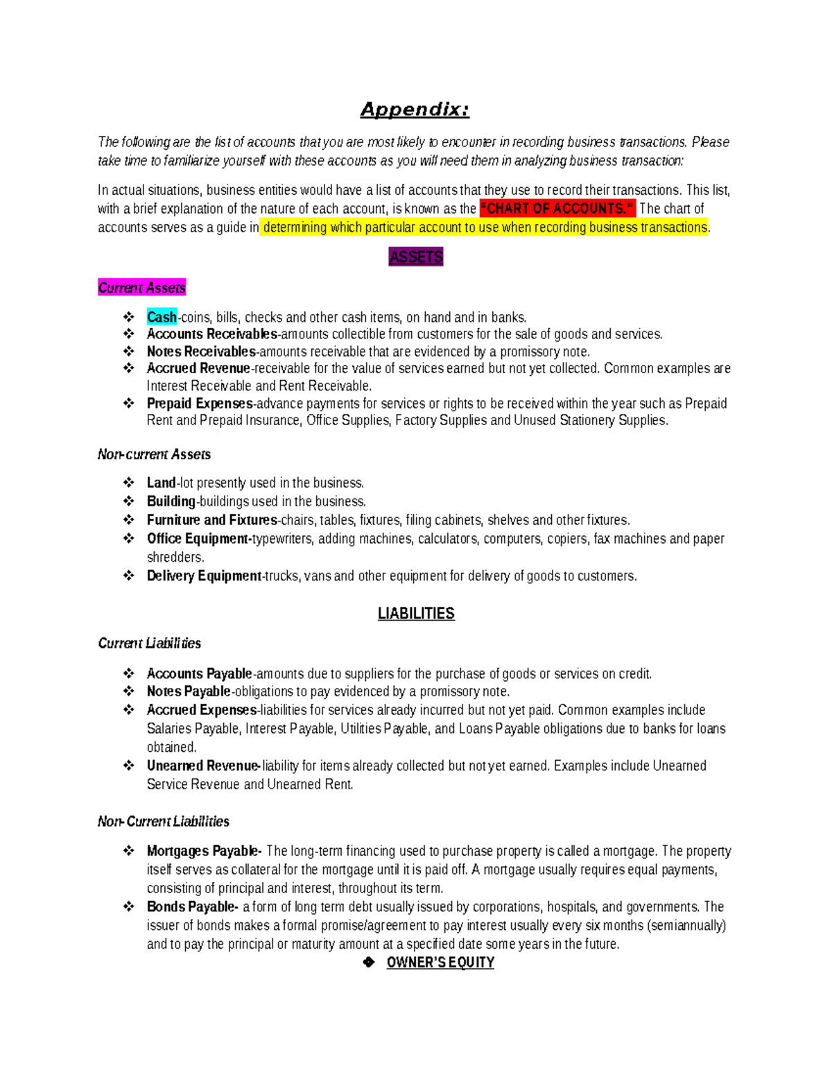 List-of-Accounts-for-reference (1) - Appendix: The following are the ...