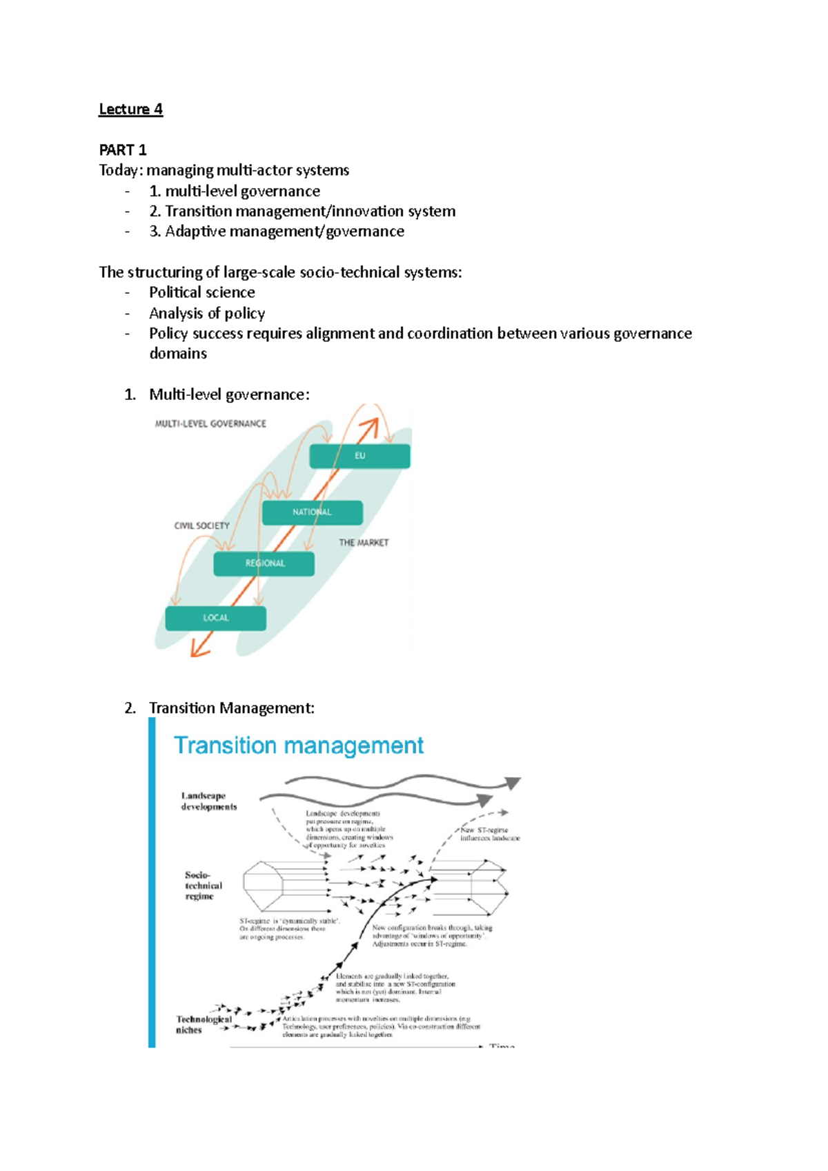 Lecture 4: Managing Multi-Actor Systems in Governance and Innovation ...