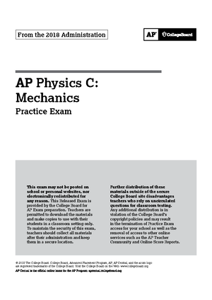 AP Physics C – Comprehensive Practice Workbook and Exam Prep - Studocu