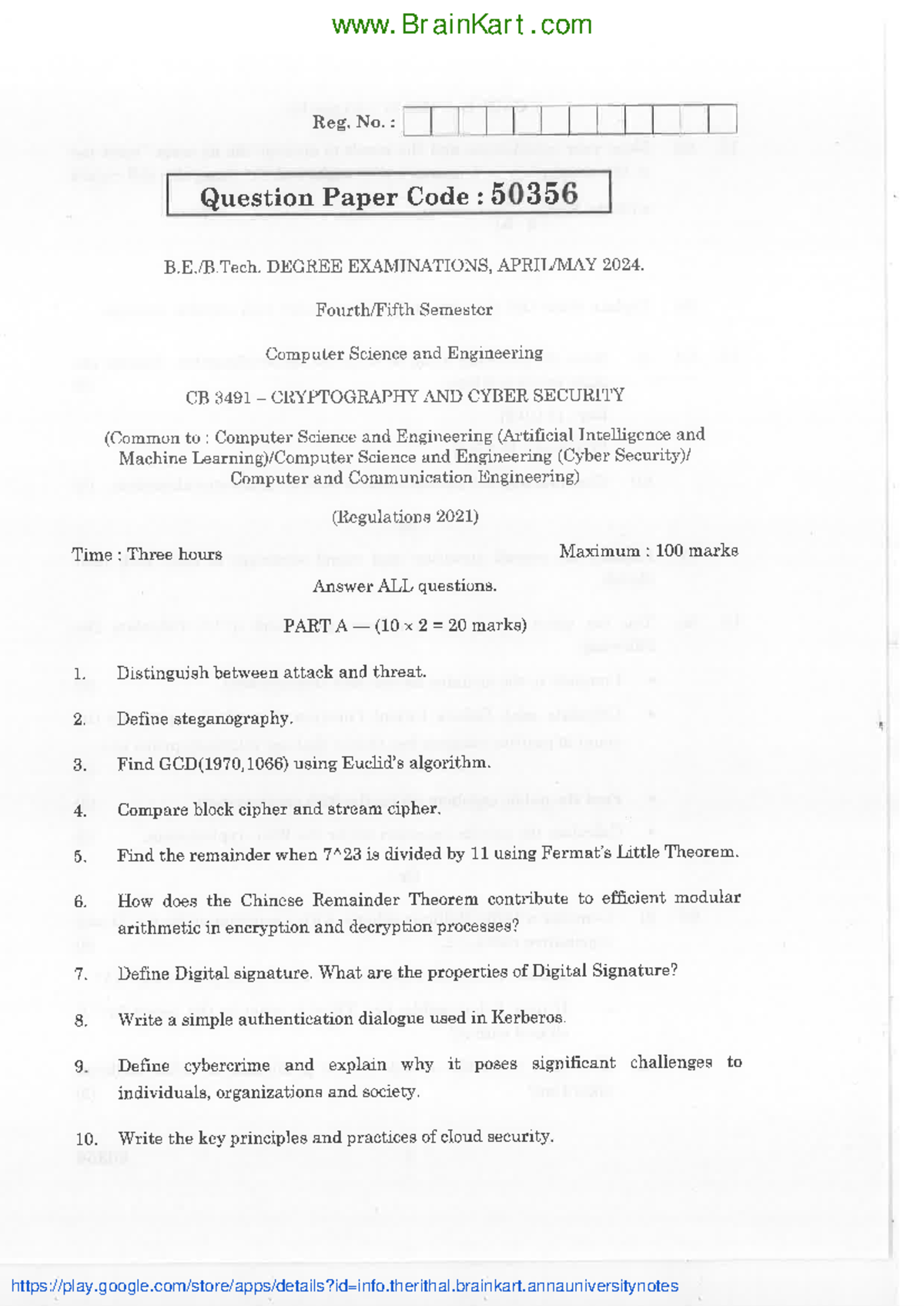 CB3491 Final Exam Notes - Foundation of Data Science Apr-May 2024 - Studocu