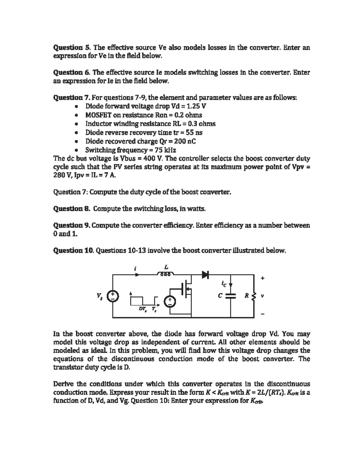3 - Power Converters: Boost Converter Analysis & Calculations - Studocu