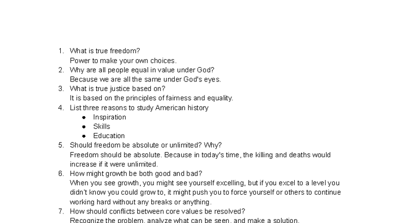 PHIL 101: Exploring Freedom, Justice, and Core Values - Studocu