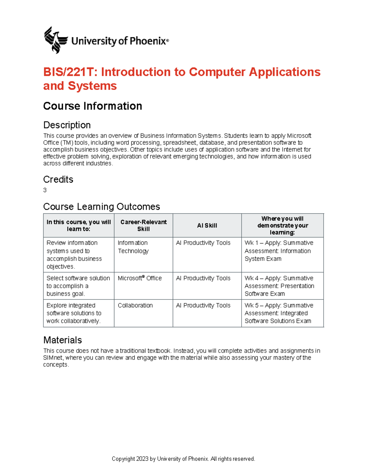 Bis221T v3 Syllabus: Overview of Business Information Systems - Studocu