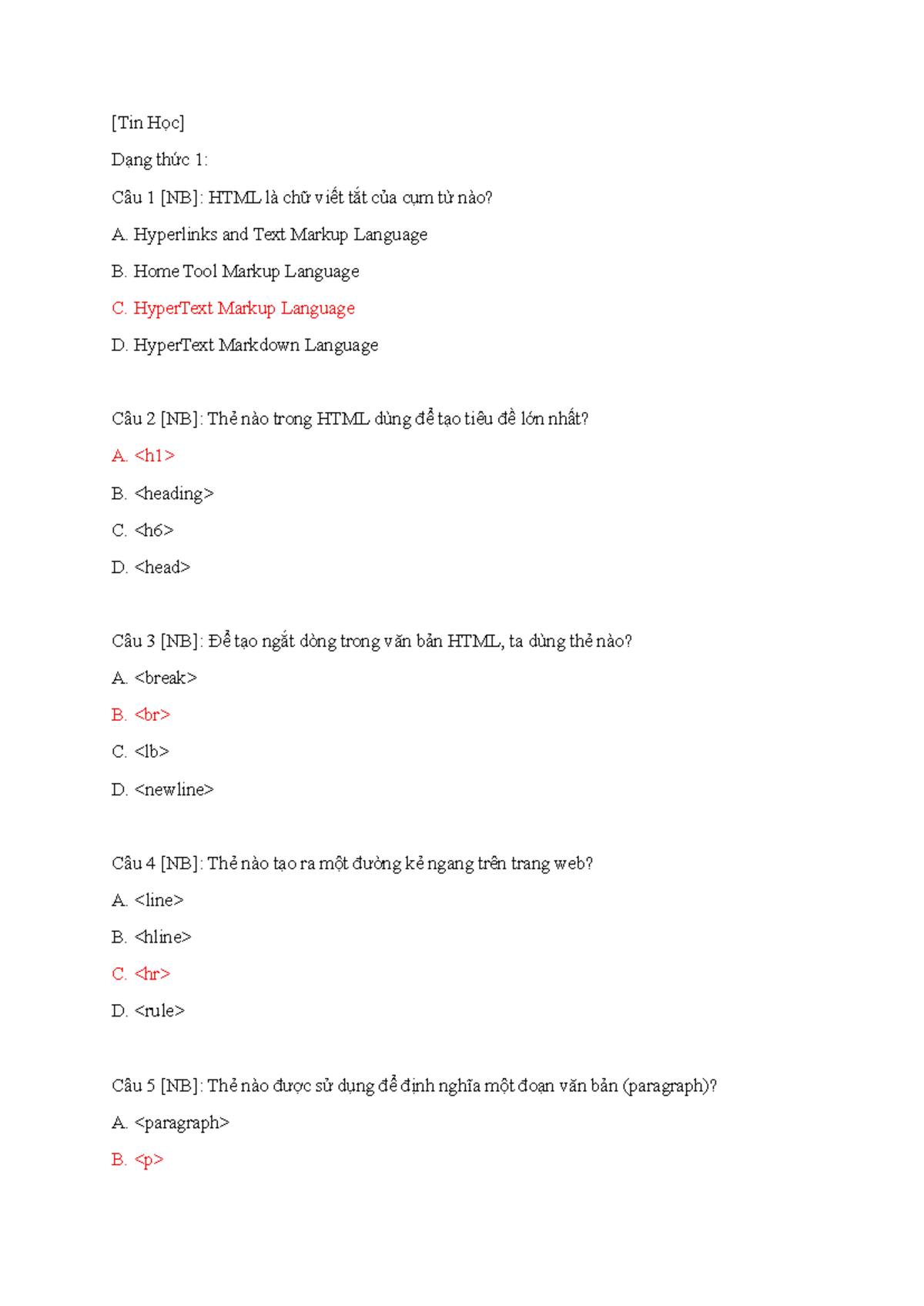 Đề cương cuối kỳ II: Câu hỏi ôn tập HTML và CSS - Studocu