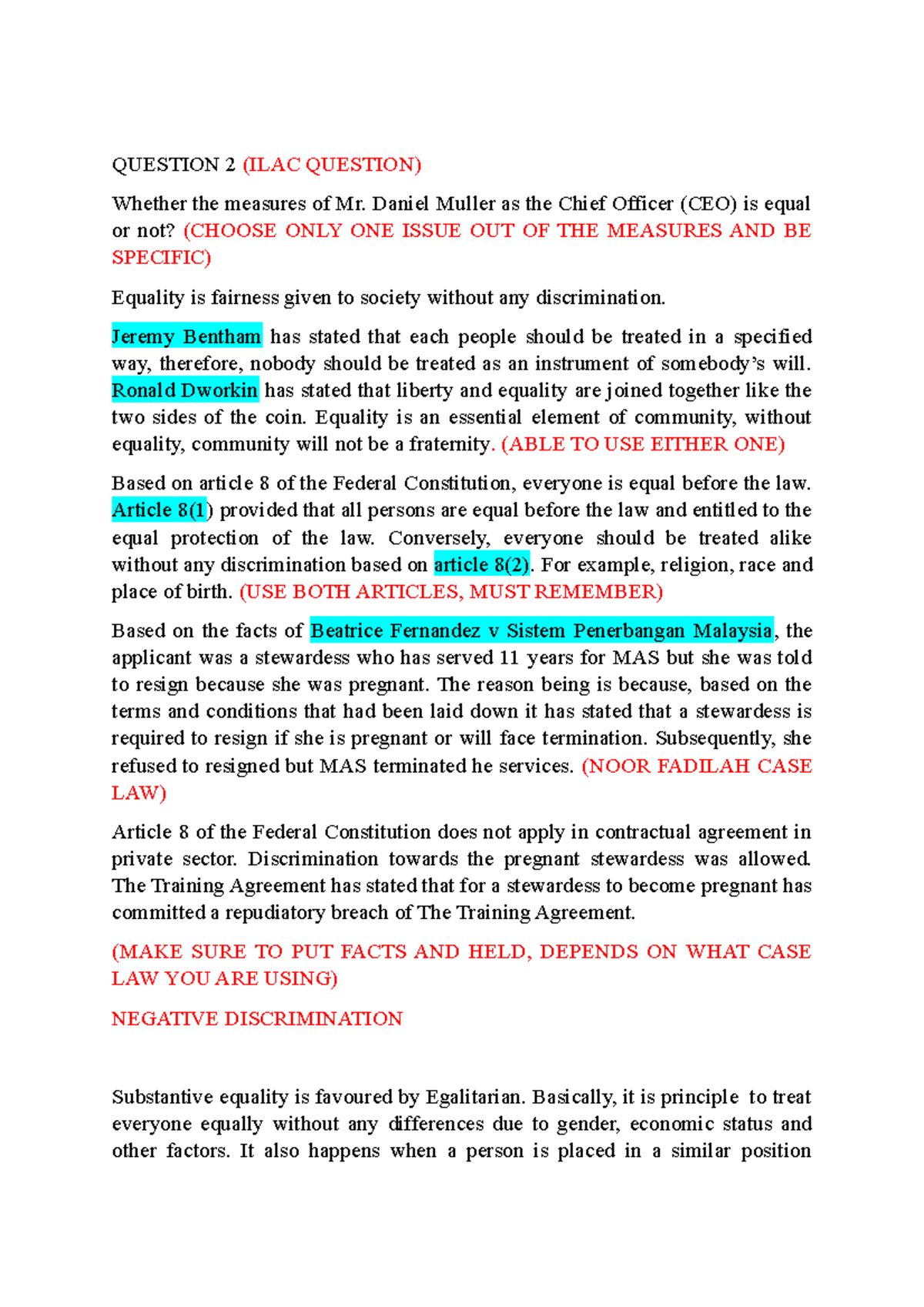 TUTO WEEK 13 - answer example w corrections - QUESTION 2 (ILAC QUESTION ...