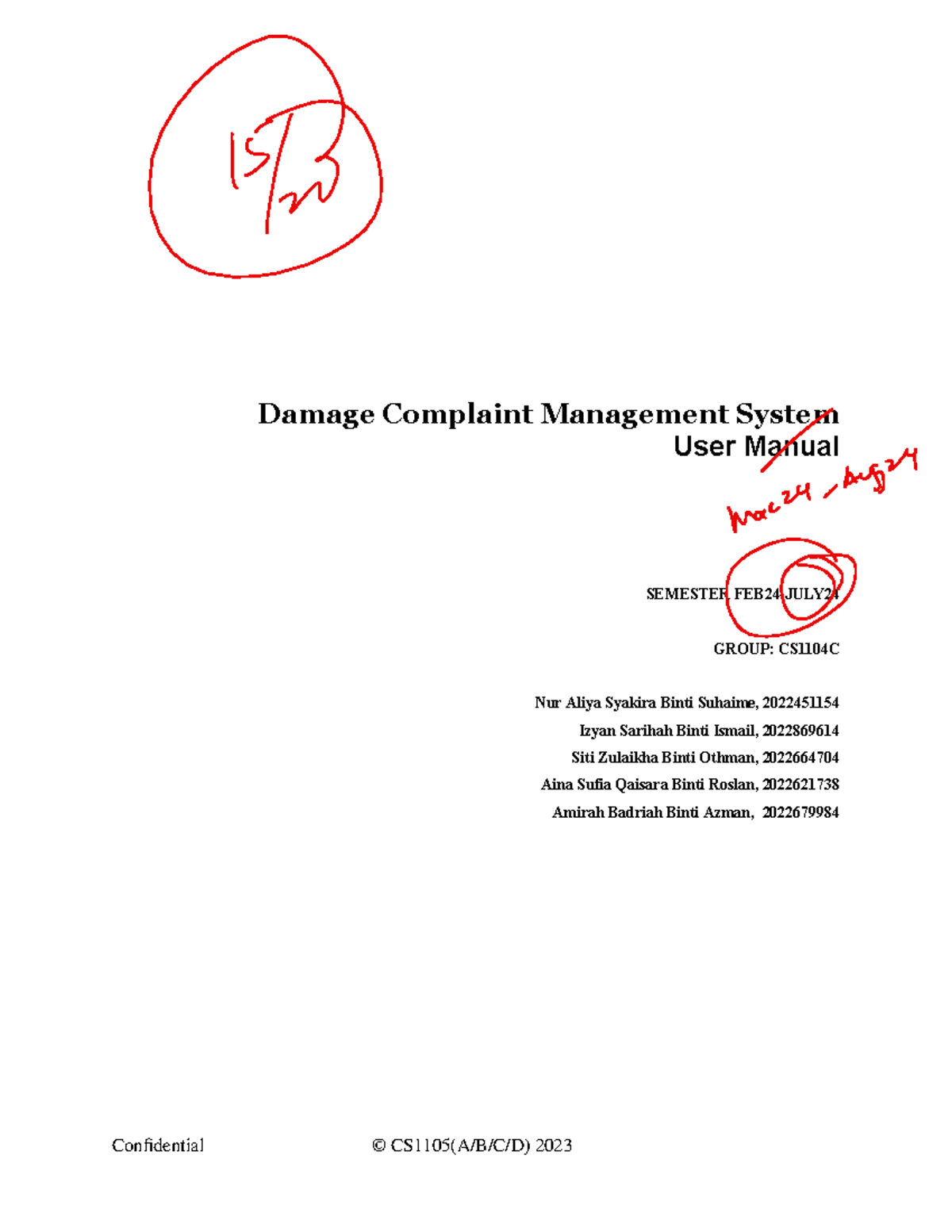 ISP250 User Manual for Damage Complaint Management System - Studocu