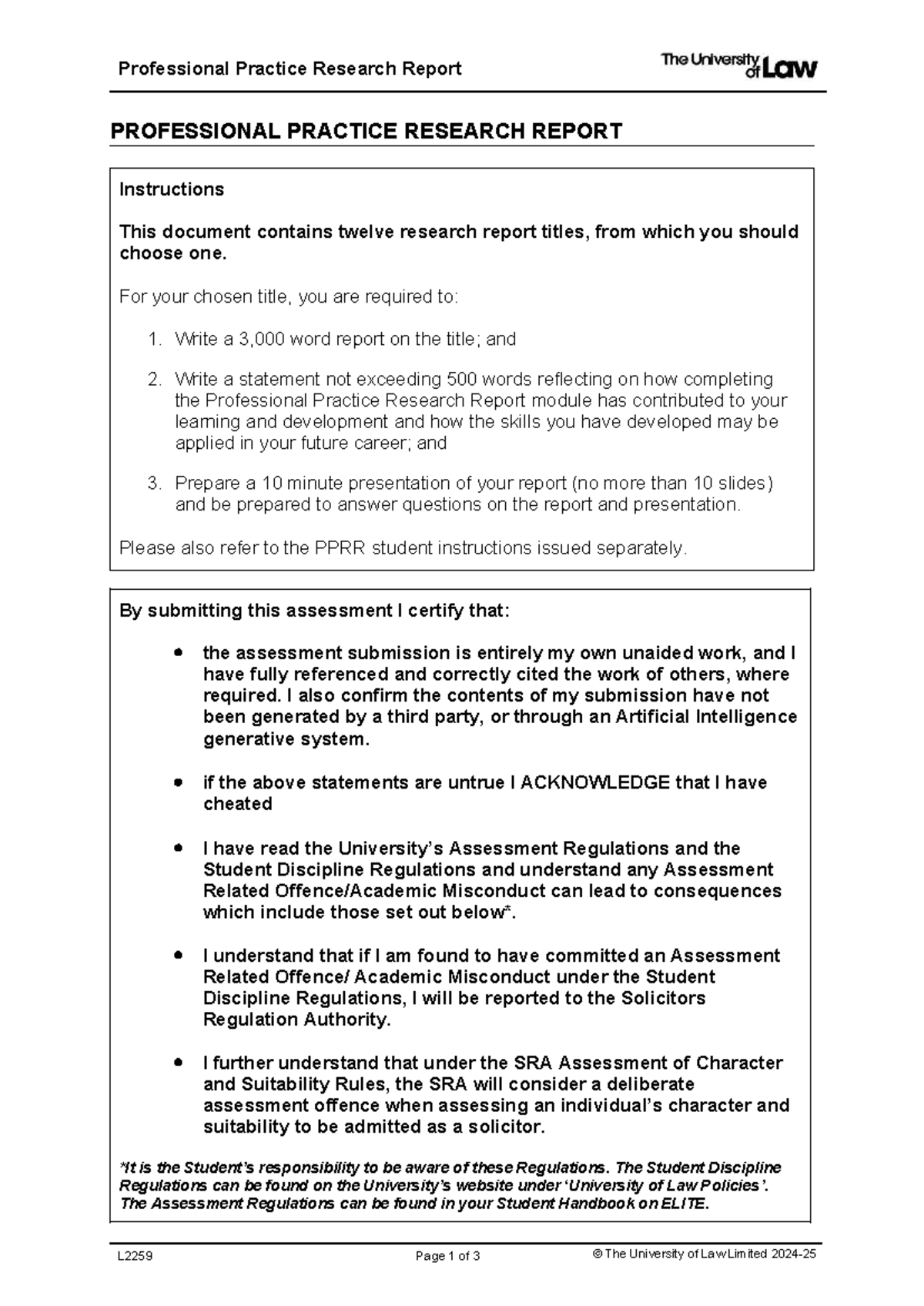 Professional Practice Research Report (PPRR) - Question 5 Analysis ...