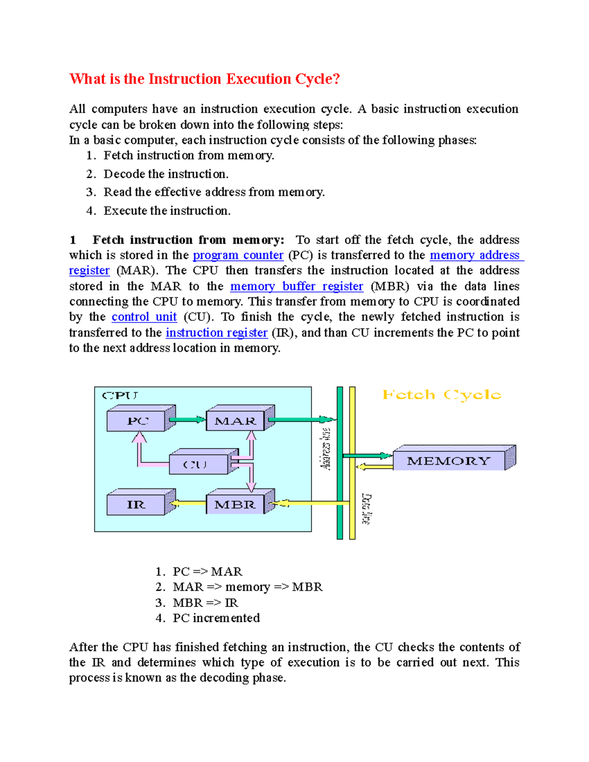 Instruction Execution Cycle: Overview and Phases Explained (MPE73IP ...