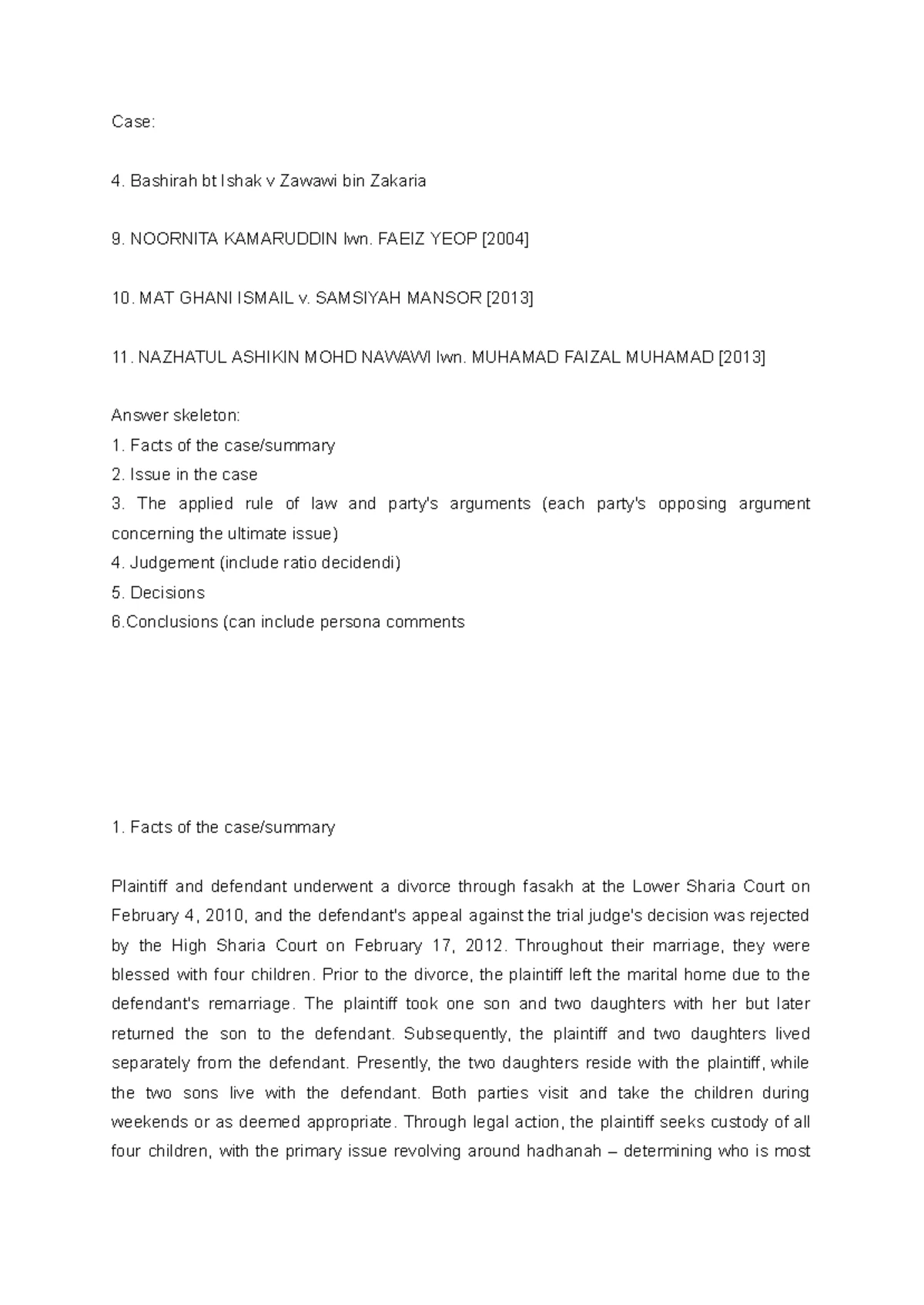 Family Law Tuto: Case Analysis on Marriage Nullity and Custody Rights ...