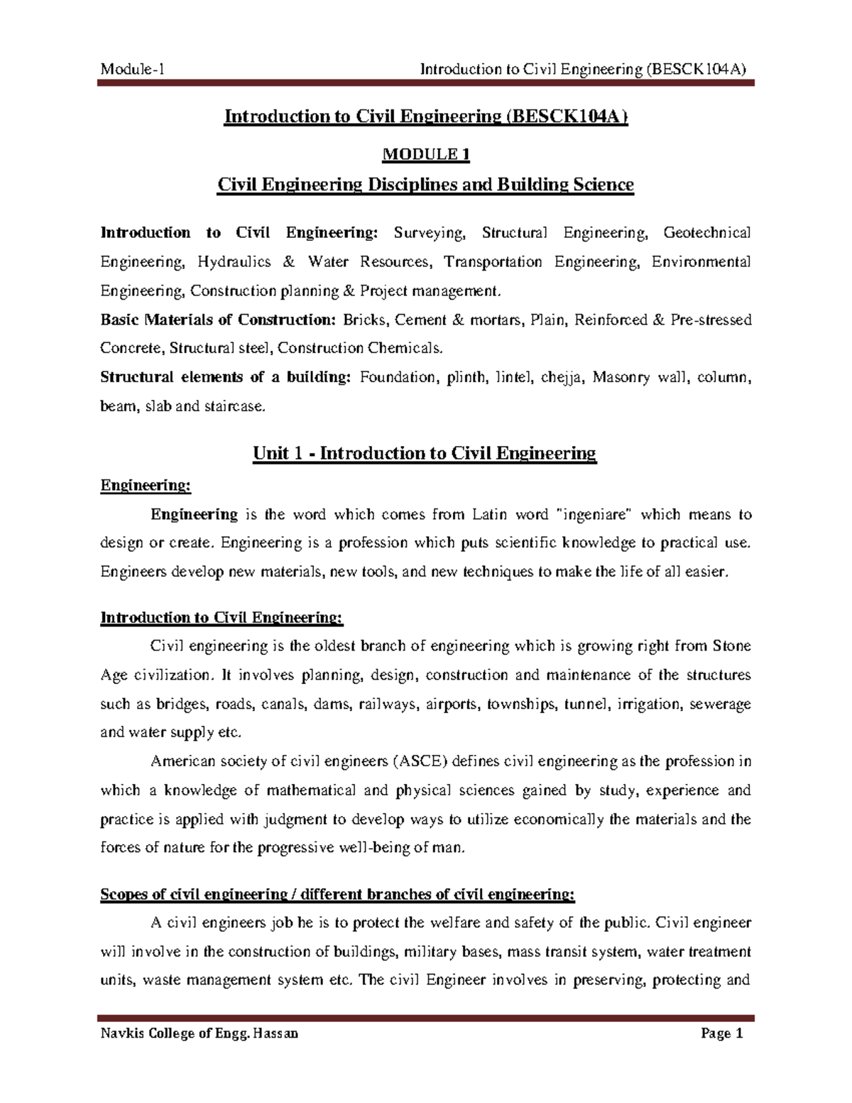 Module-1 Notes - Help full for studies like VTU exams - Introduction to ...
