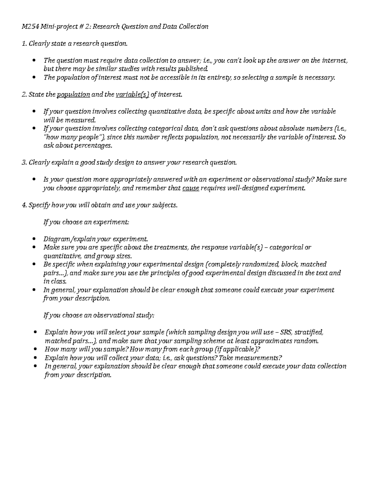 Data Collection Mini project # 2 - M254 2: Research Question and Data ...