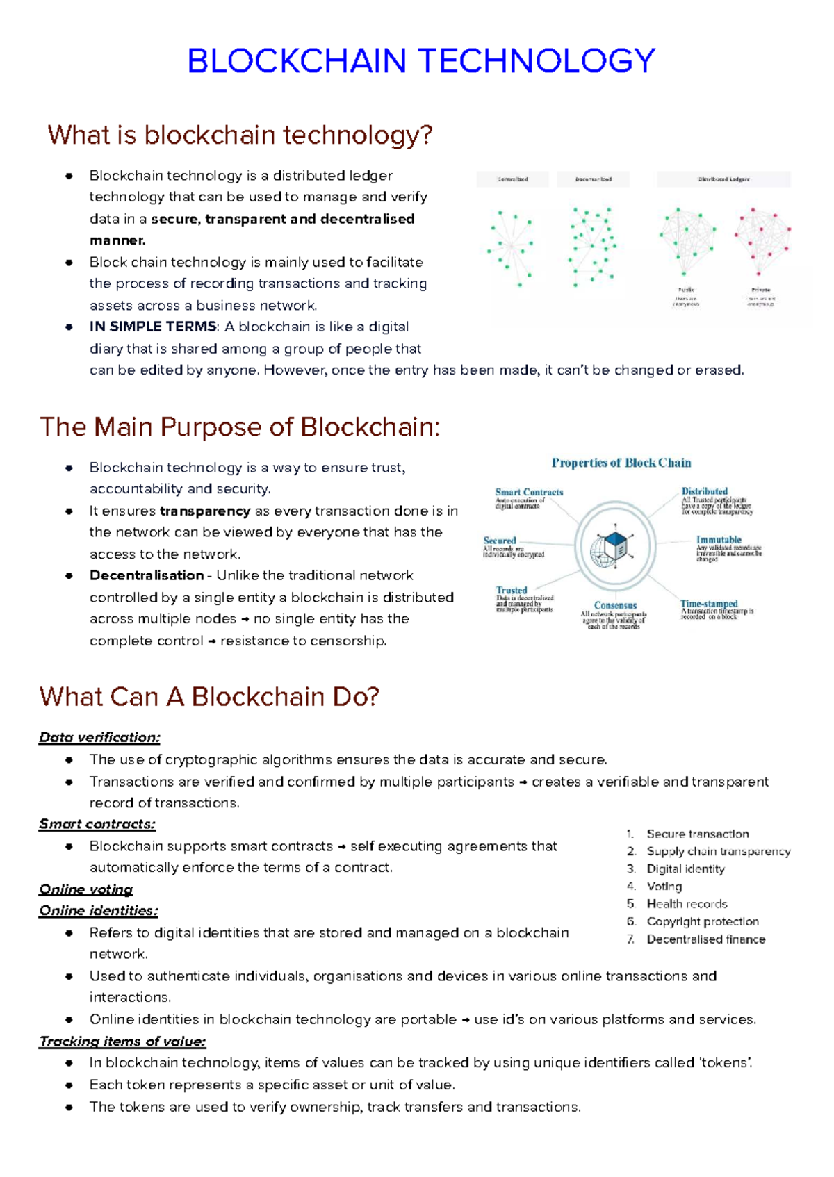 Blockchain Technology Overview and Its Main Applications - Studocu