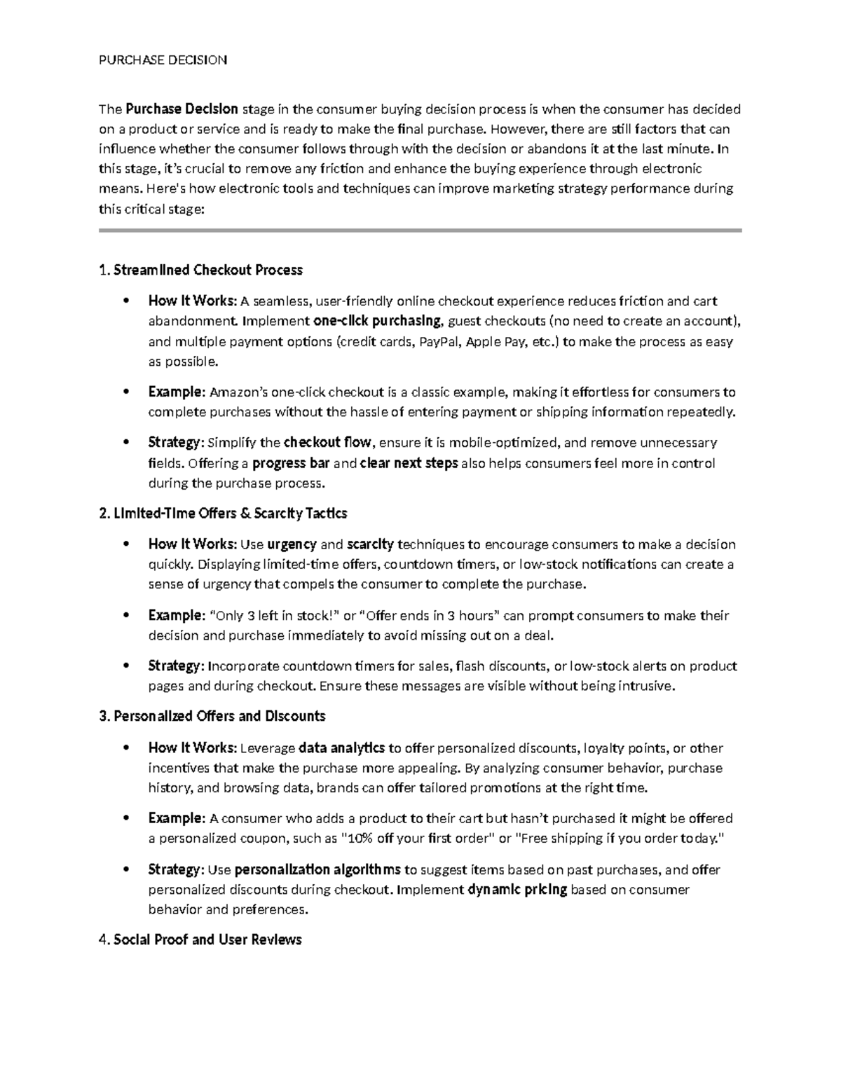 Enhancing the Purchase Decision Process: Strategies for Success - Studocu
