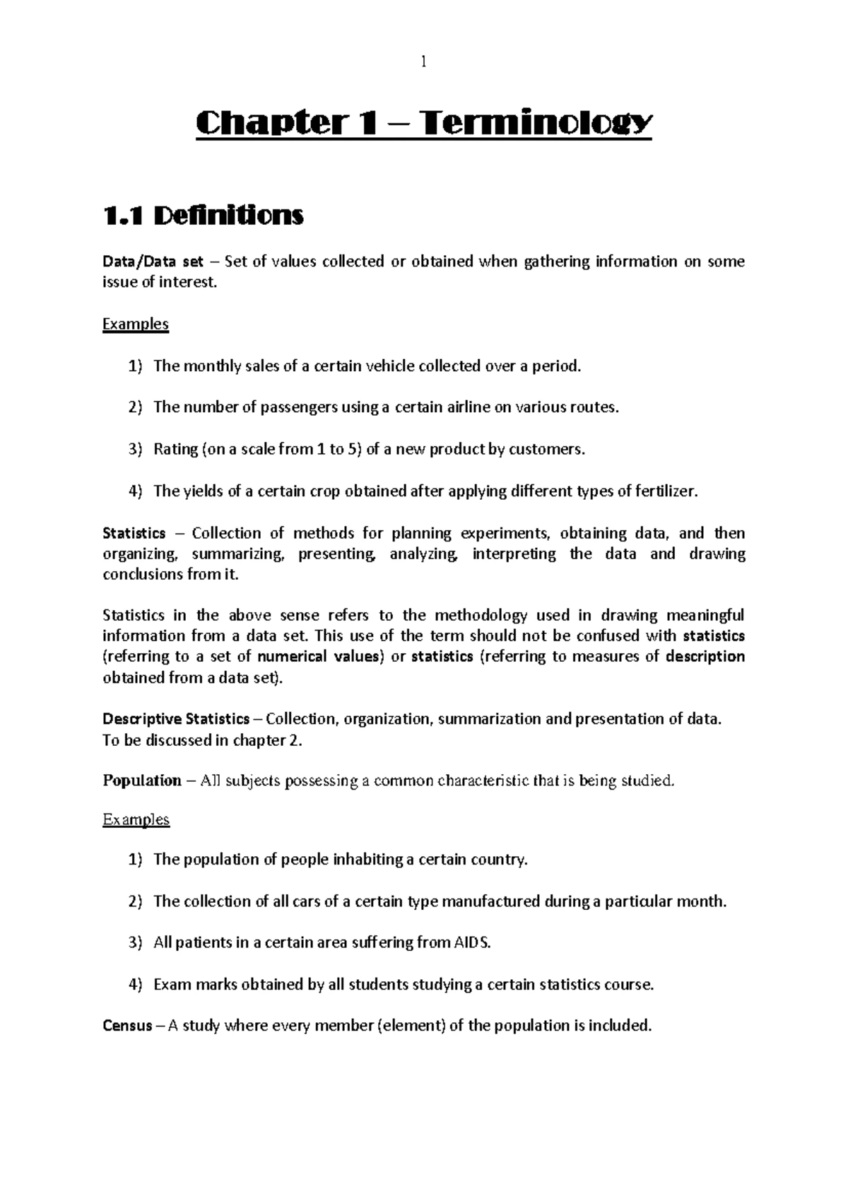 Chapter 1 Answers: Data and Analytical Decisions (Stats) - Studocu