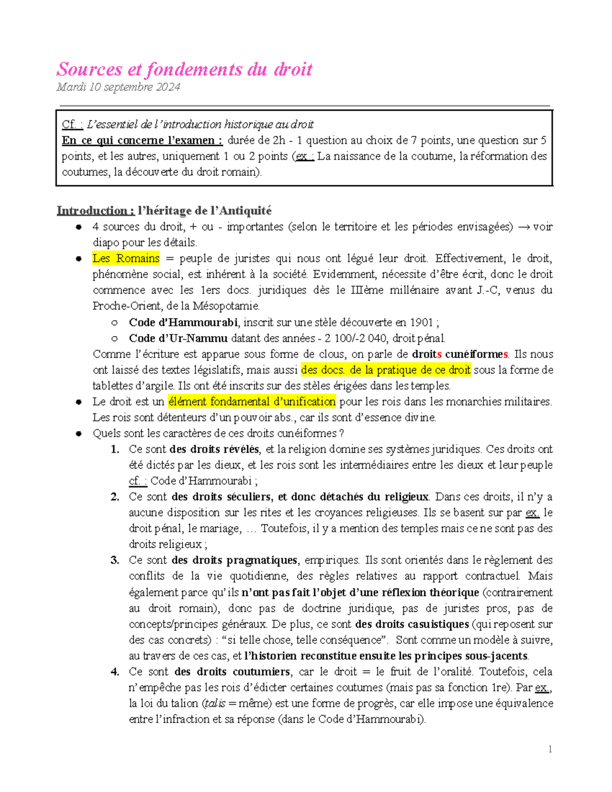 Sources et fondamentaux du droit - L2P2 - Cours complet - Sources et ...