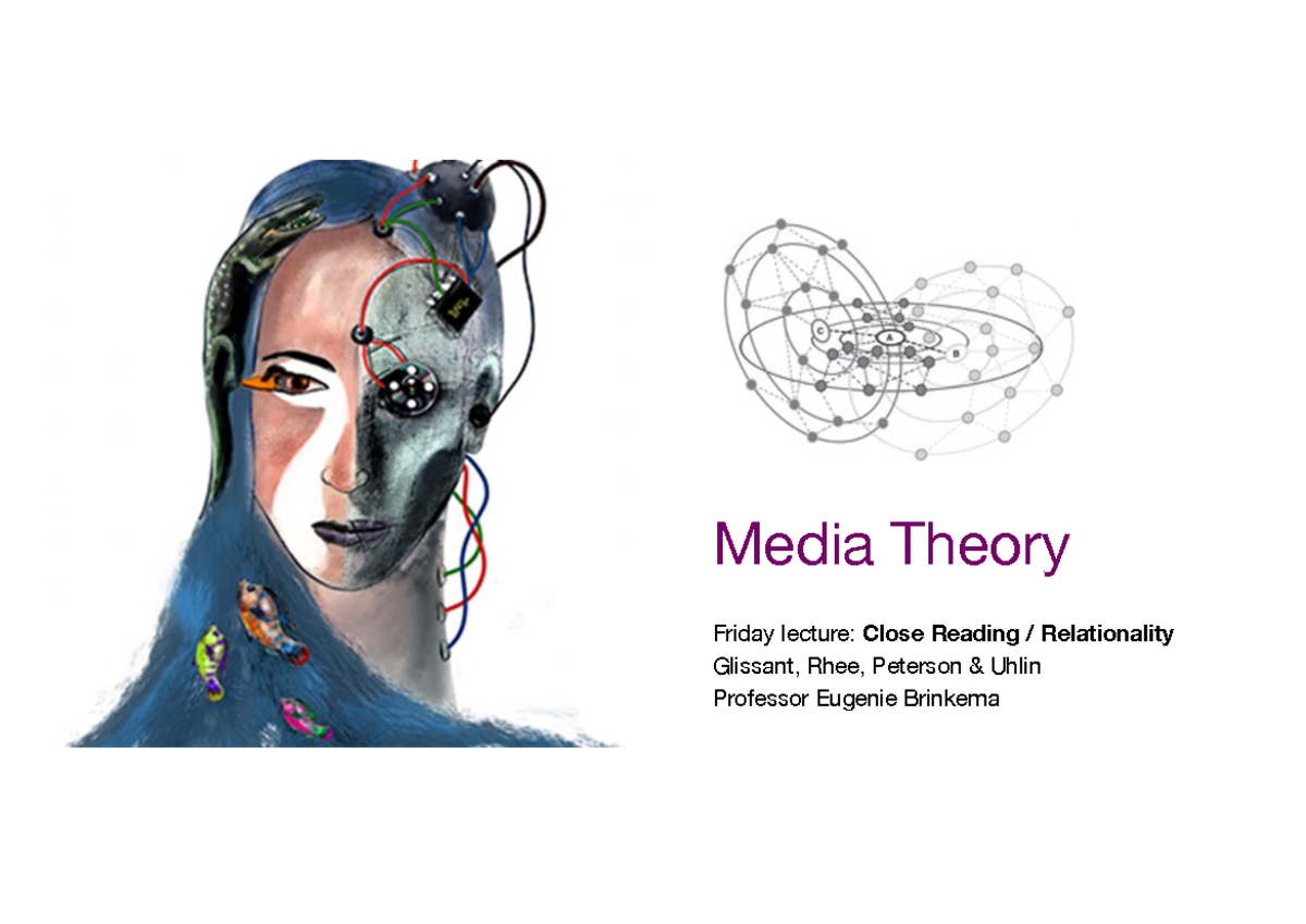 MT2025 Lecture: Close Reading Relationality in Media Theory - Studeersnel