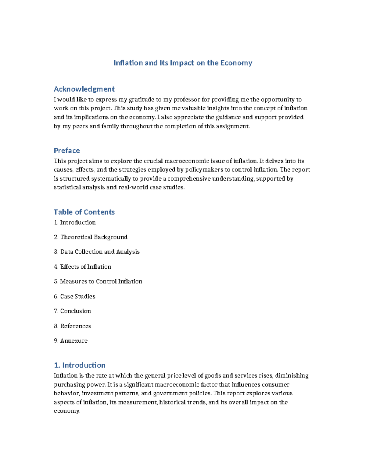 Inflation Economy Report - Inflation and Its Impact on the Economy ...