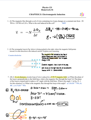 Electric Currents homework - Physics homework # PHYS 121 Chapter 18 ...