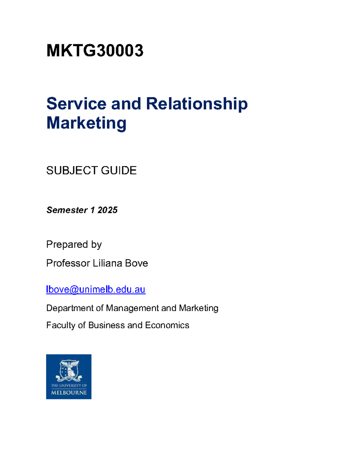 SRM Subject Guide 2025 - MKTG Service and Relationship Marketing ...