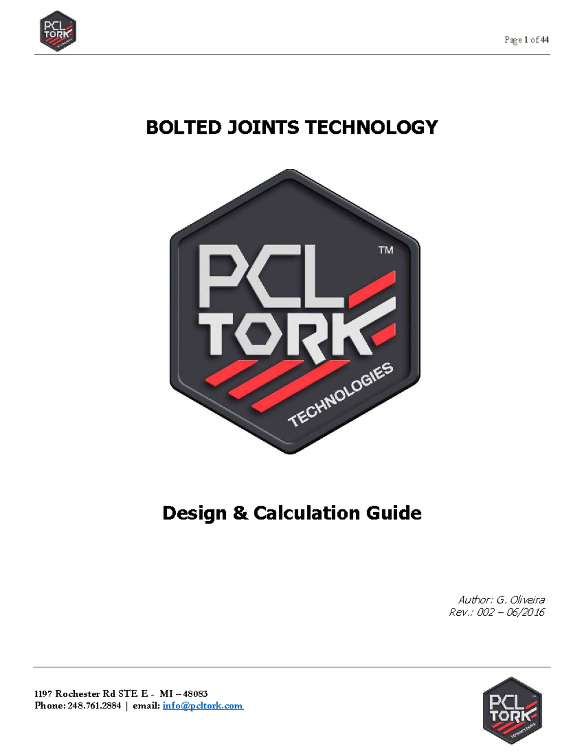 Bolt Engineering Training: Design Calculations & Technology Guide - Studocu