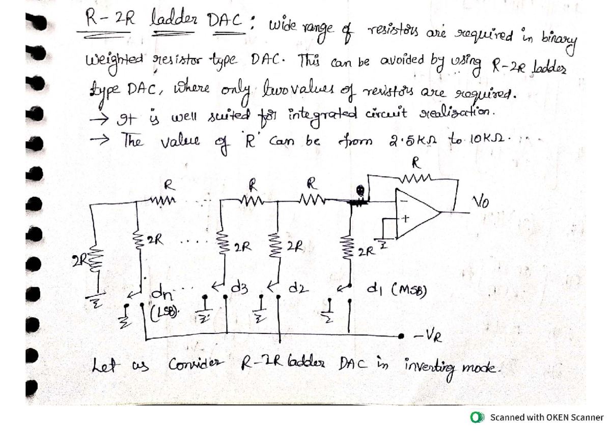 2R Ladder DAC Analysis: Resistor Requirements and Circuit Design - Studocu