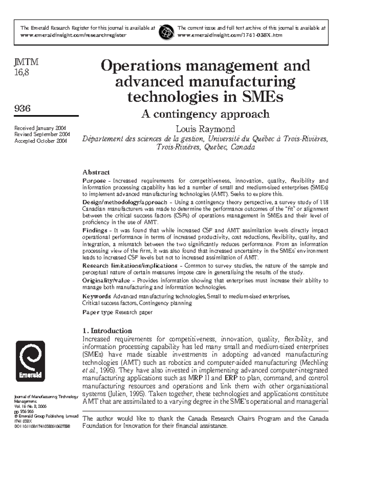 10-1108 17410380510627898 - Operations management and advanced ...