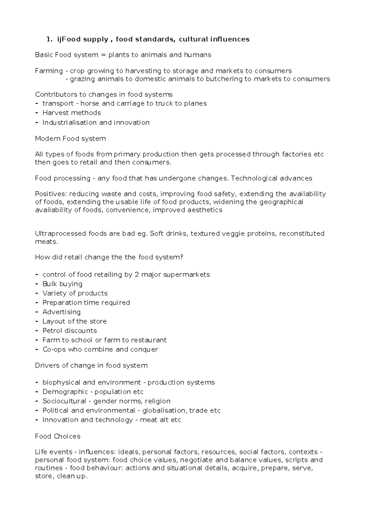XNB151 - Comprehensive Revision Notes for Food Systems and Nutrition ...
