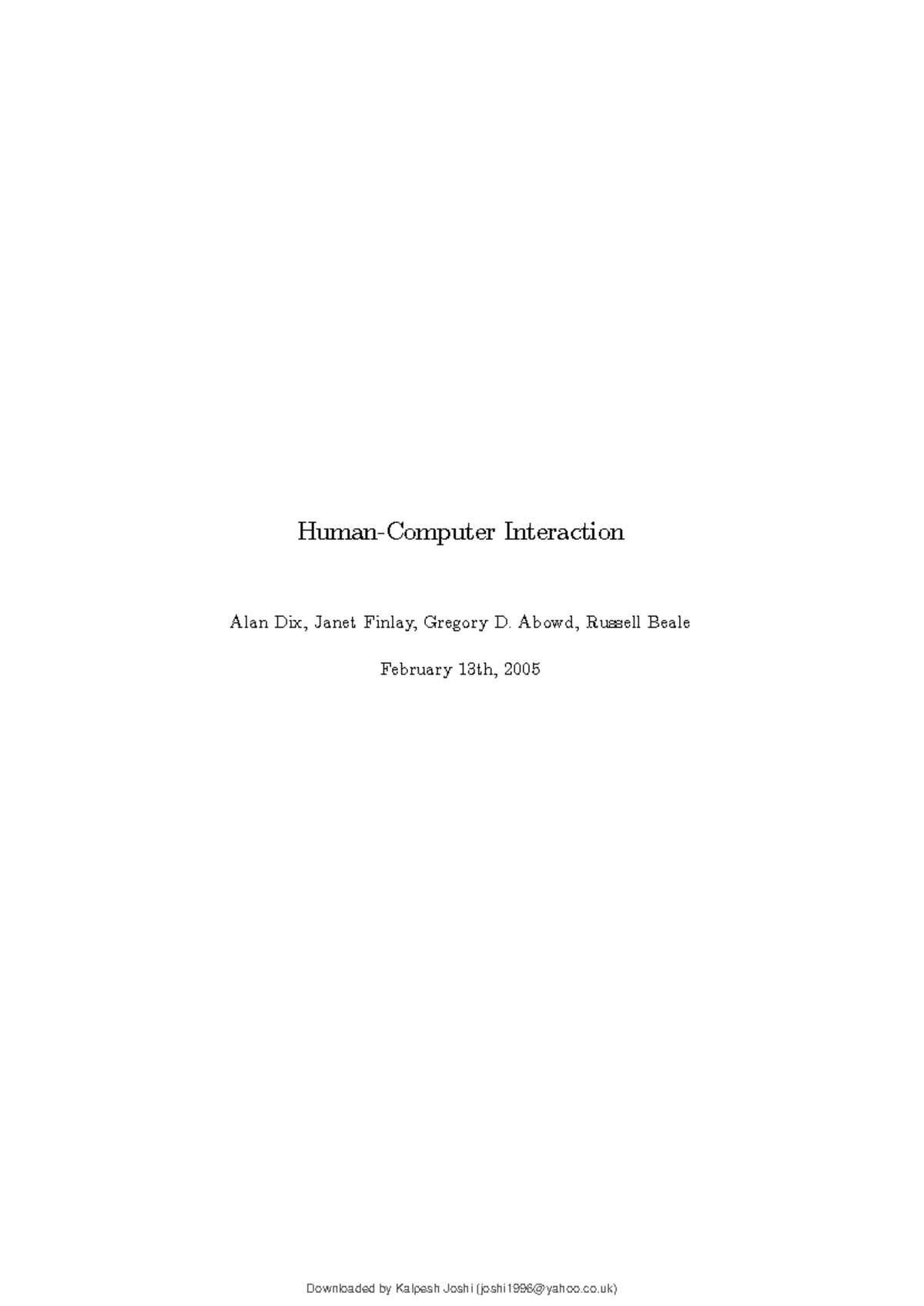 HCI-UNIT-1: Comprehensive Notes on Human-Computer Interaction - Studocu