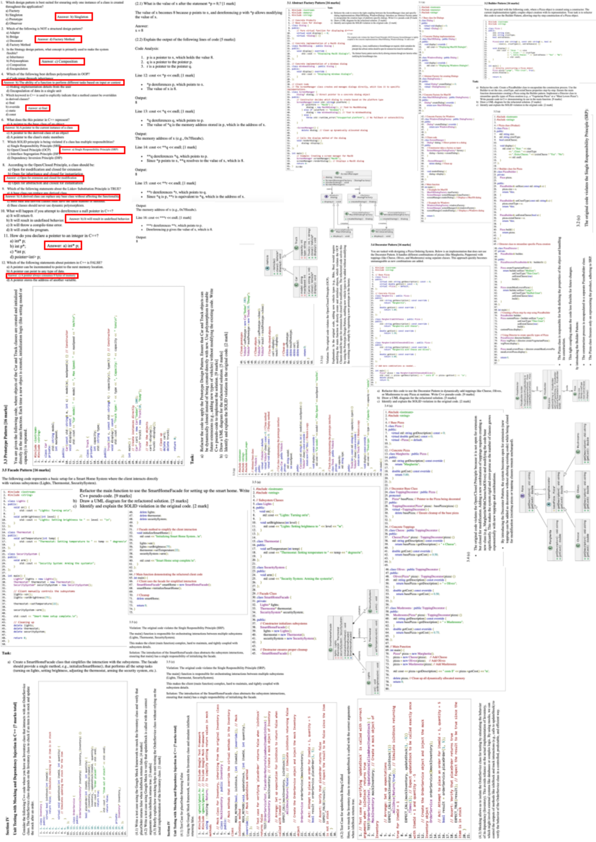 Cheat sheet - The value with the value Answer: (2) Explain following ...