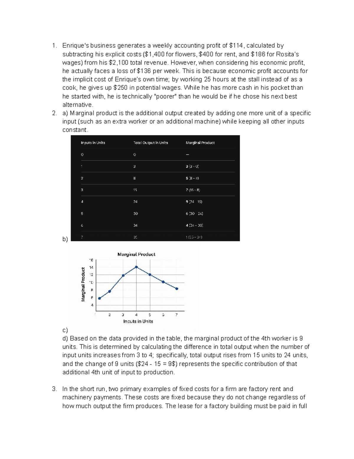 AP Microeconomics Practice: Understanding Costs and Profits - Studocu