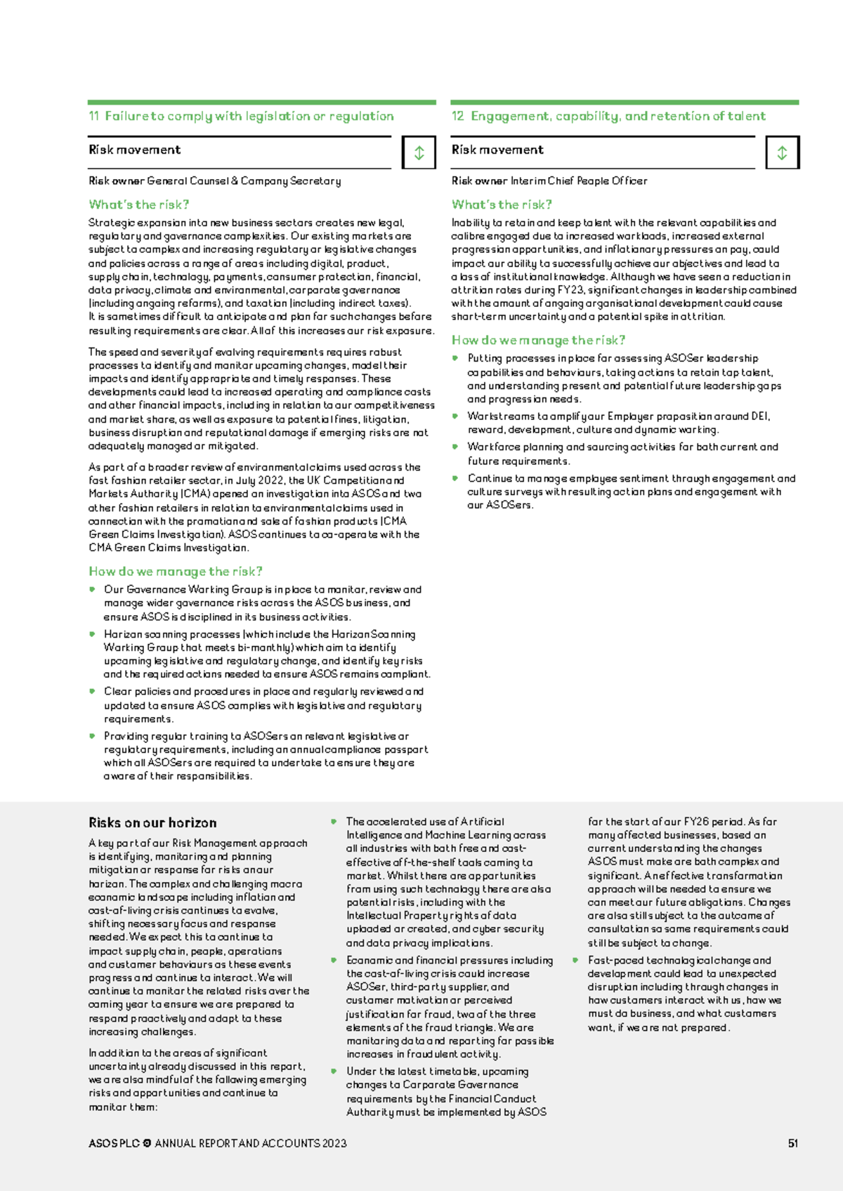 ASOS PLC Viability Assessment & Risk Management Report 2023 - Studocu