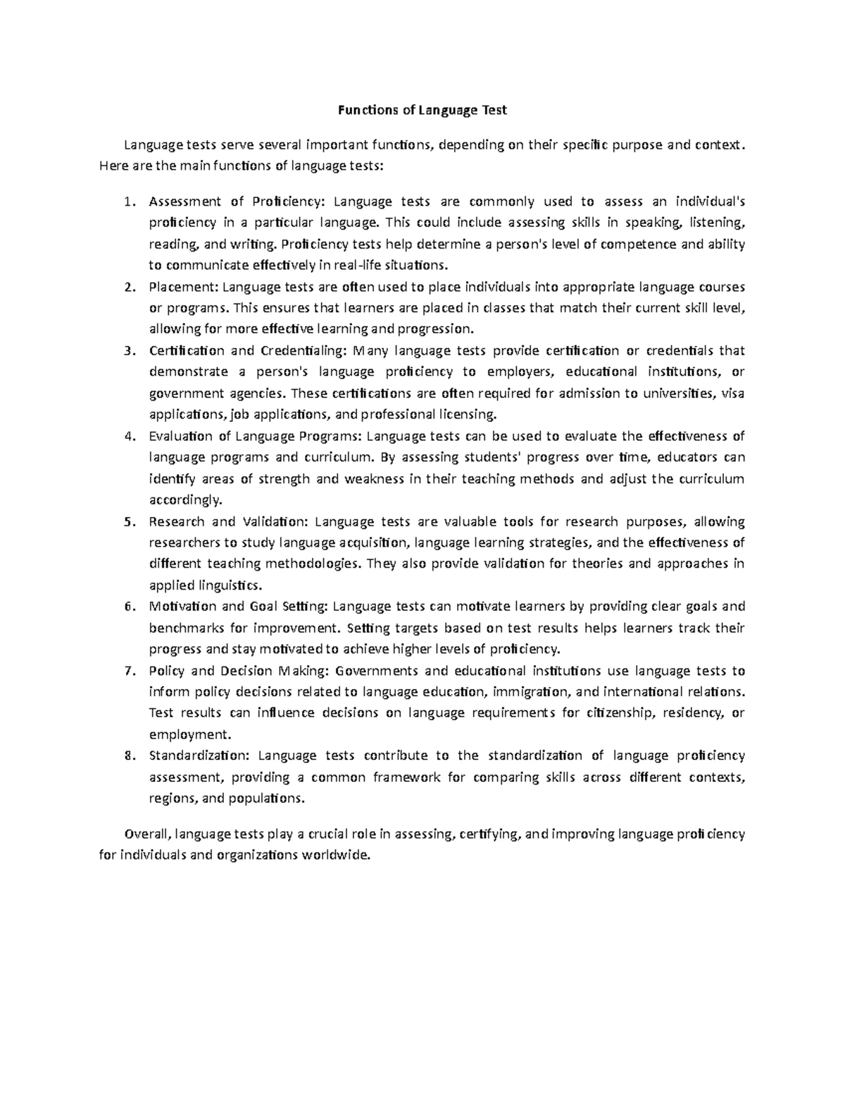 Assessment and Evaluation Principles for Educators - EDU 101 - Studocu