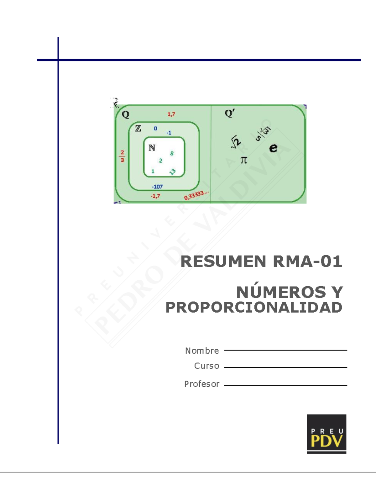 Resumen RMA-01: Números y Proporcionalidad para Cuarto Medio 2024 - Document Preview