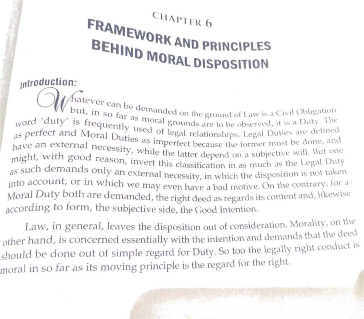 Philo 101 M1 B2 C6 L1 - Framework and Principles of Moral Disposition ...