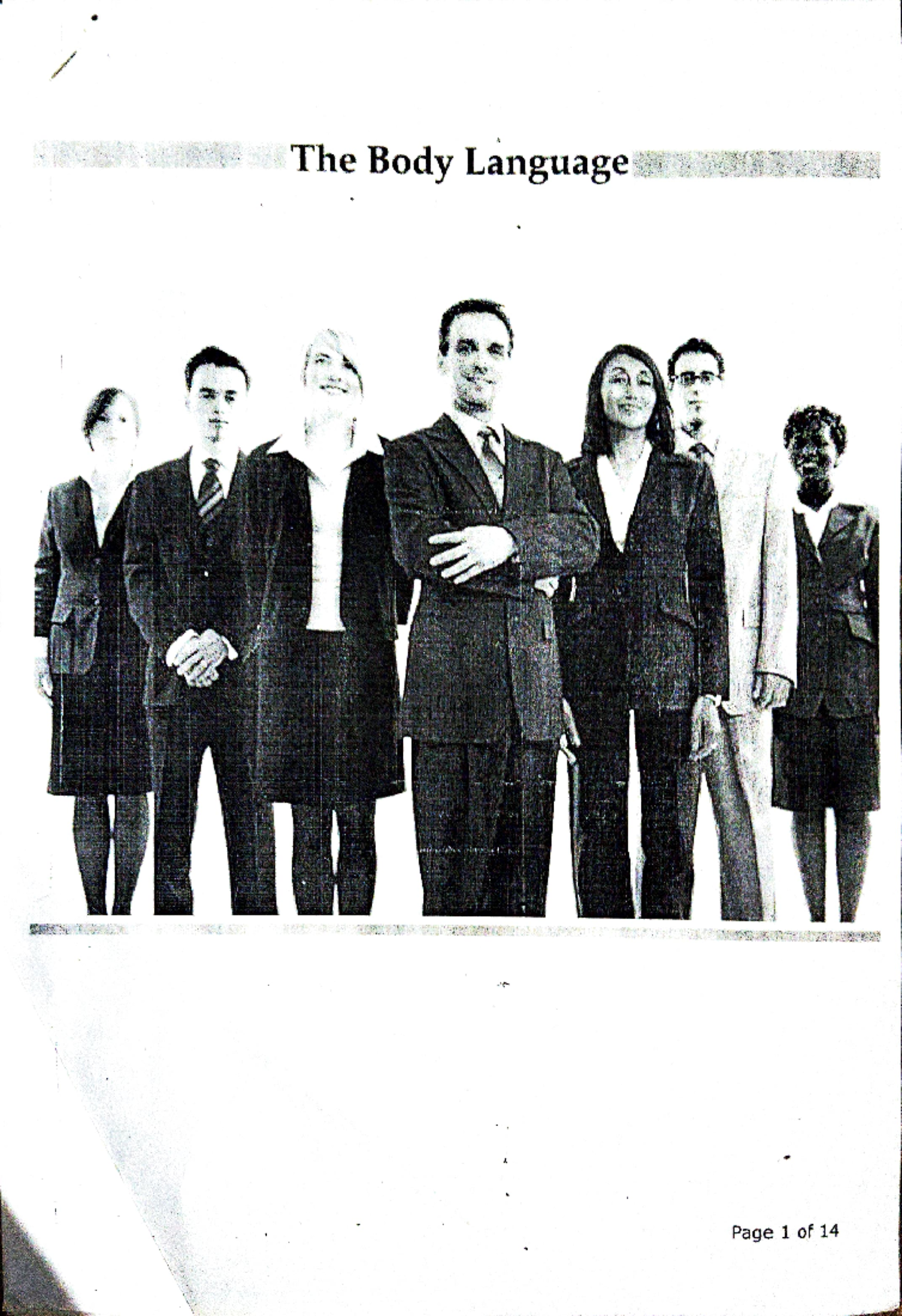 Understanding Body Language: Key Concepts and Importance (BMPD) - Studocu