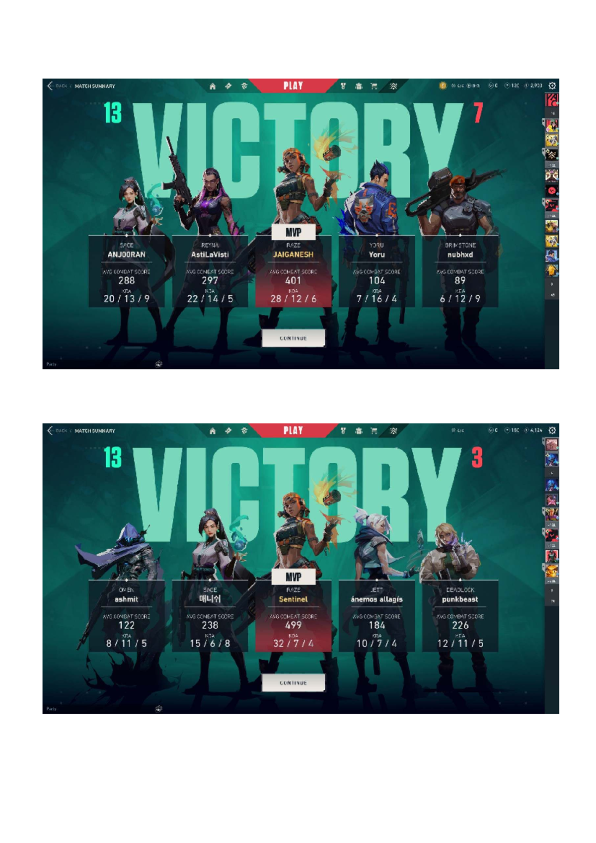 Valorant Competitive Match Stats Summary (KDA 226) - Studocu