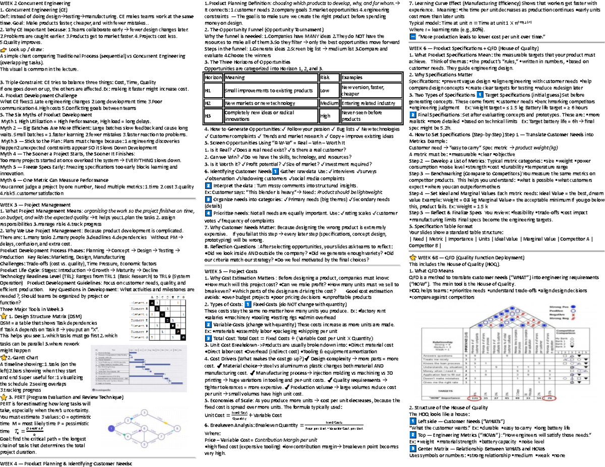 ENGR380 Concurrent Engineering & Project Management Overview - Fall ...