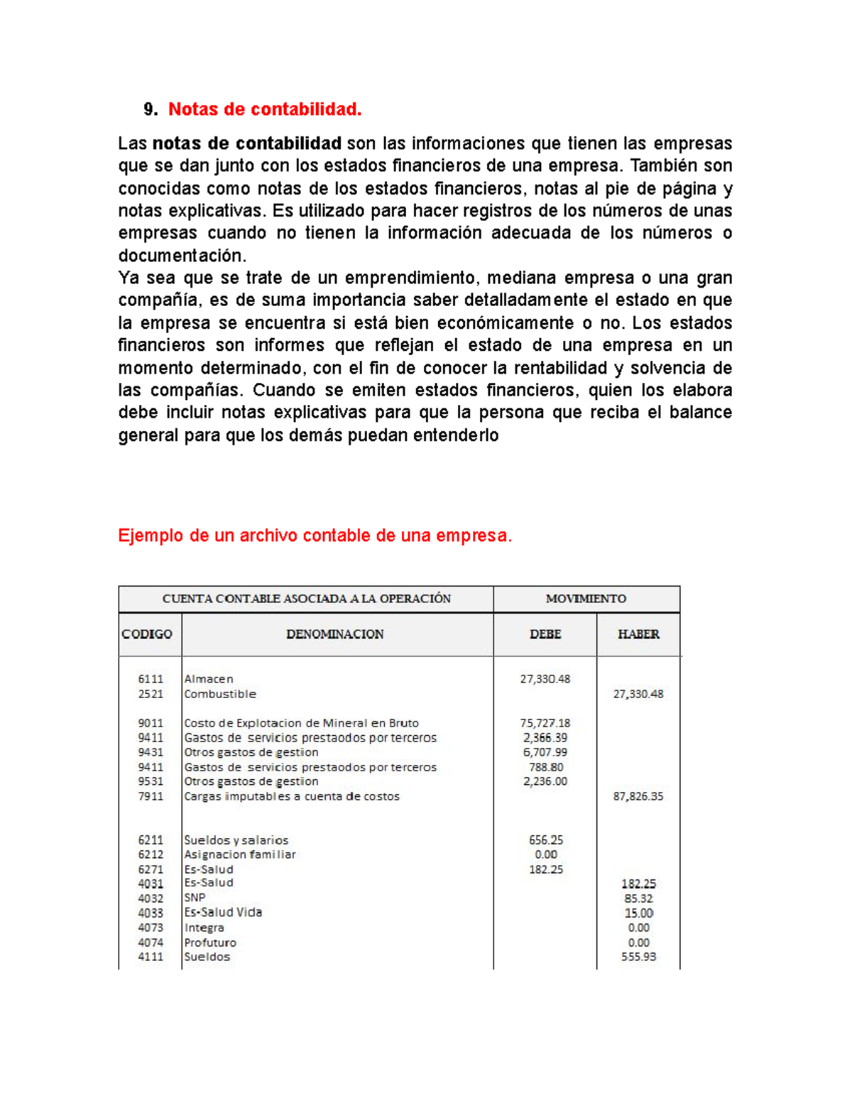 Notas de Contabilidad: Importancia y Características Clave - Studocu
